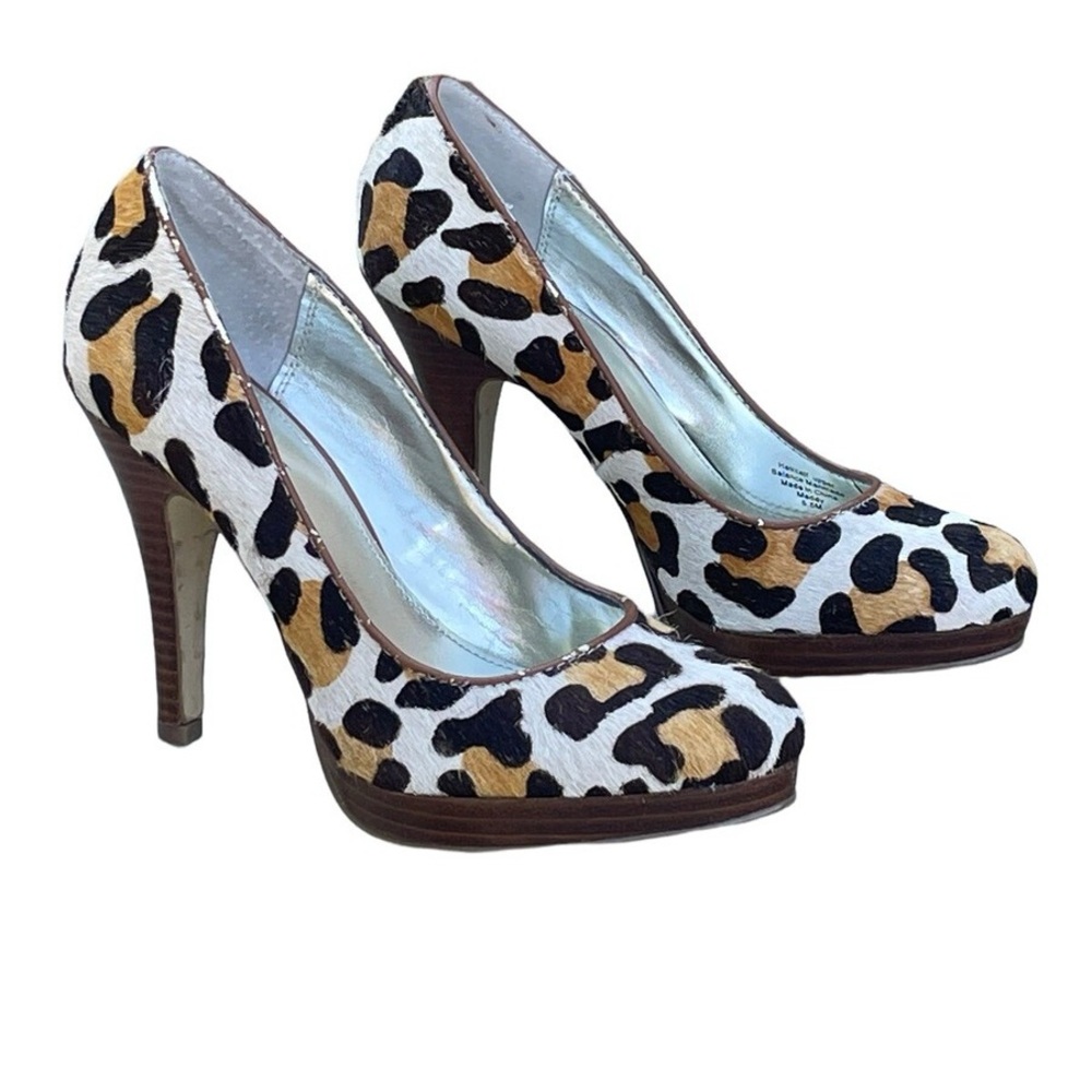 Alfani Leopard Print Calf Hair High Heel Pumps 7M